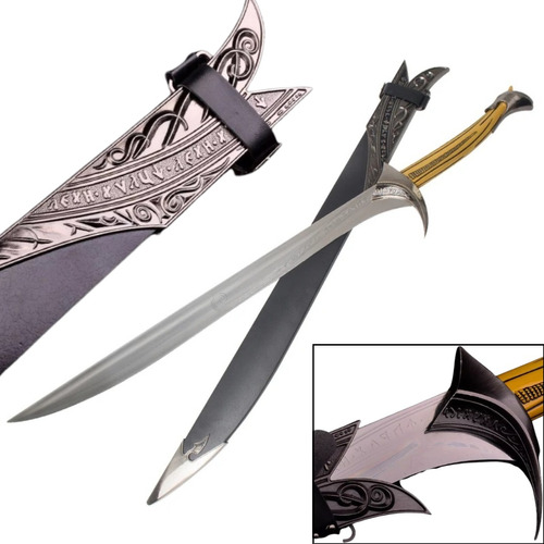 Espada Elfica Orcrist Thorin Escudo Roble Hobbit Lotr    