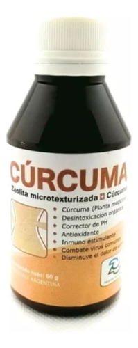 Zeolita Microtesturizada + Cúrcuma En Polvo 60 Gr