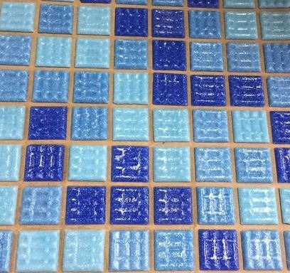Mosaico O Malla Para Piscina O Baño Azul Mixto 2,5x2,5