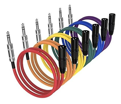 Cable Para Micrófono: Jtder Cable Macho Trs A Xlr De 1-4 Pul