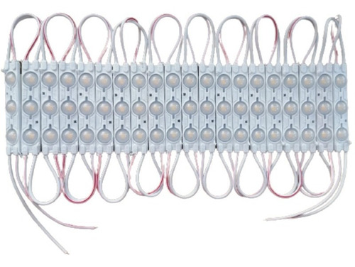 Paquete De Módulos De 3 Led Smd Exterior C/ Lupa Luz Blanco Cálido
