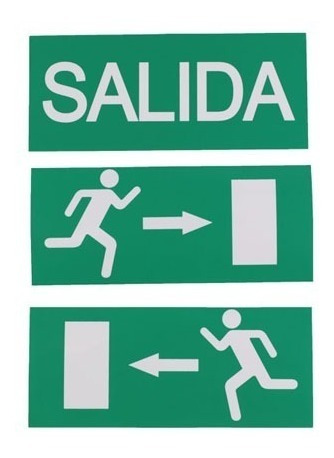 Letrero De Salida Led Emergencia 3 Señaleticas Corte De Luz