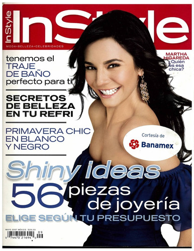 Revista In Style Moda Belleza Martha Higareda 2007 (Usado)