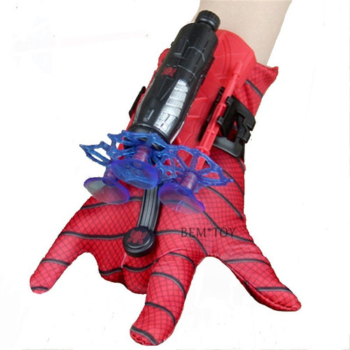 Spiderman Launcher Jet Soft Bullet Gun Guantes Para Niños