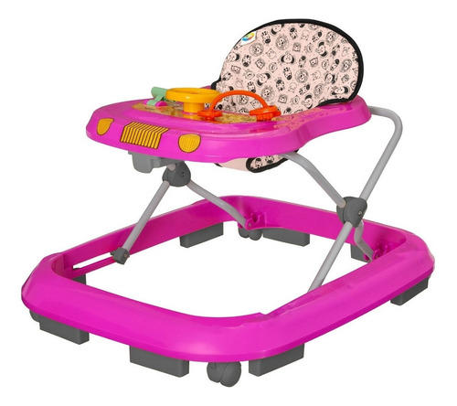 Andador Infantil Musical Tutti Baby Safari Rosa