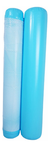 Hamaca Inflable Con Red Para Piscina, Cama Flotante De 102 Color Azul