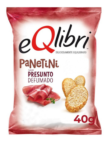 Snack Presunto Defumado Eqlibri Panetini Pacote 40g