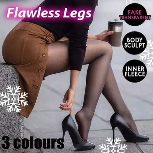 Leggings de invierno Pantymedias Efecto piel Medias térmicas Mujer