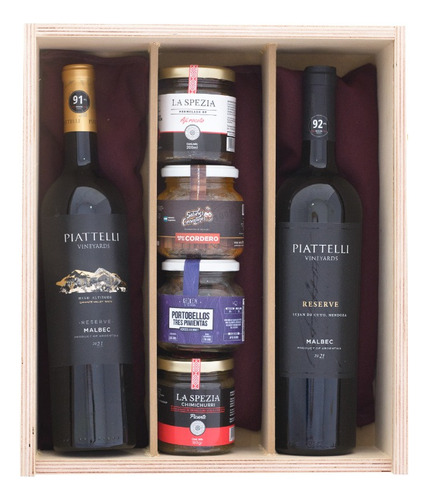 Caja De Vinos Piatelli Malbec Para Regalos