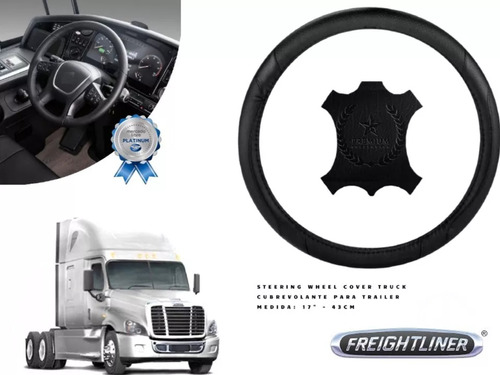 Cubrevolante Piel Negro Trailer   Freightliner Cascadia 2016