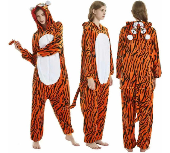 Adultos Tigre Pijamas Polar Unixex Animales Enterito Polar Adultos Tigre Pijamas Polar Unixex Animales Enterito Polar