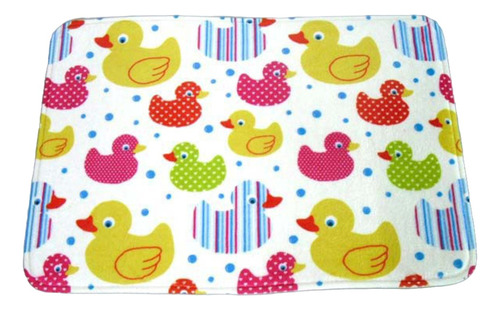 Piso Baño 45x65cm Patitos Colores House Home