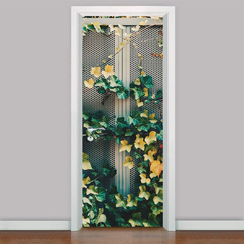 Adesivo Para Porta Florais Com Flores-73x210cm