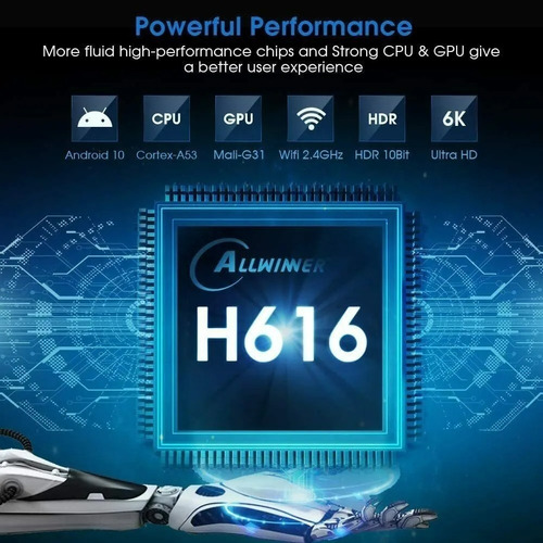 Imagen 4 de 6 de Tv Box T95 H616 Android 10.0 2 + 16g 6k 3d Tv