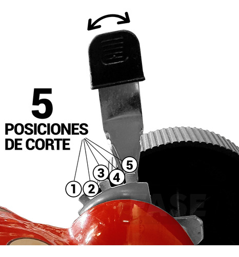 Máquina Cortar Pasto Petri Max 2hp 2500w Bolsa 32lts Tobera Expulsión Lateral 5 Alturas Chasis Acero Corte 42cm 2000m2