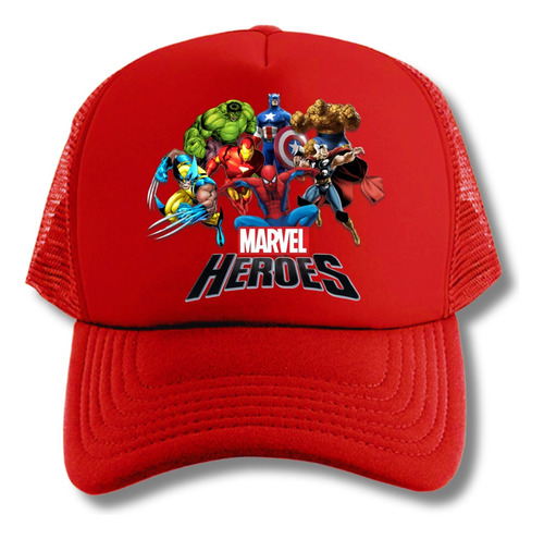 Gorra Universo Super Heroes Series Geeks Red Truckers 