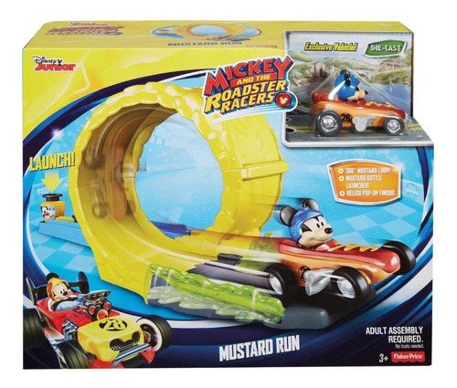 Mickey And The Roadster Racers Pista De Mostarda Dtt63 Cor Amarelo