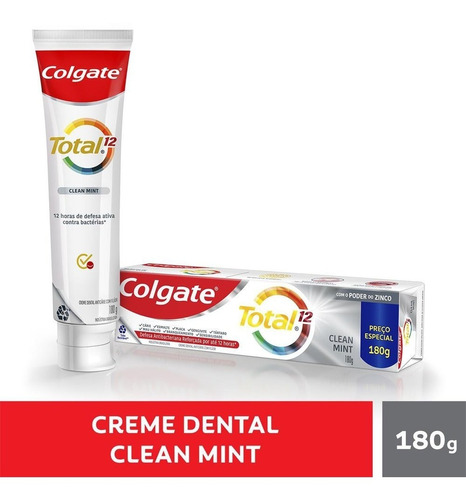 Kit Creme Dental Total 12 Clean Mint 2 Unidades Colgate