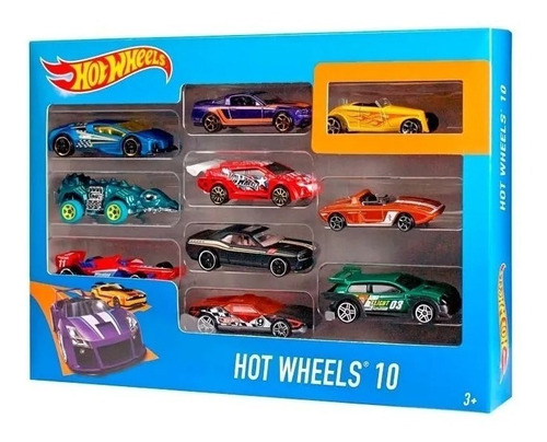 Pack Hot Wheels Die Cast Paquete 10 Autos 1:64 Coleccionable