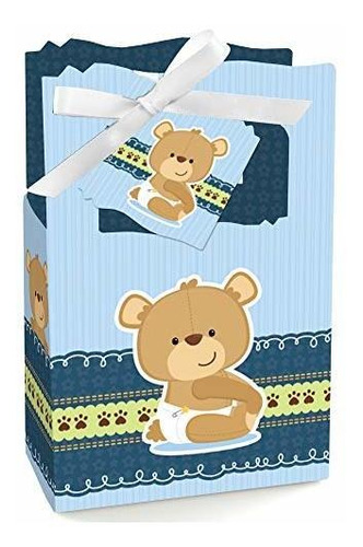 Boy Baby Teddy Bear - Baby Shower O Birthday Party Favor Box