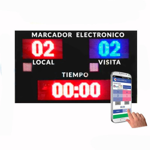 Imagen 1 de 9 de Marcador Electronico Led Inalambrico Exterior Sirena Deport