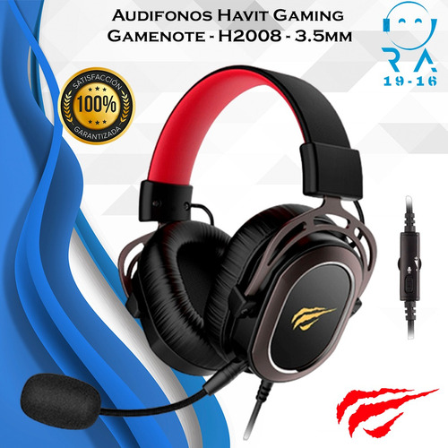 Audifonos Havit Gaming Gamenote H2008 3.5mm Microfono