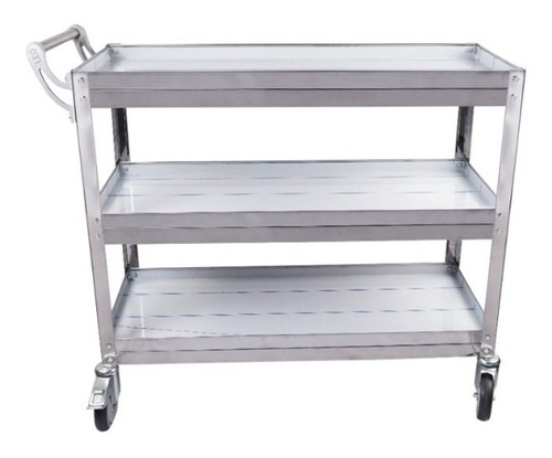 Carro De Servicio Gastronómico C/freno Acero Inox 90 X40