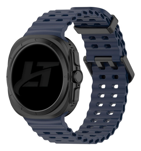 Pulseira Ondas Ltimports Para Galaxy Watch Ultra Lte Sm-l705 Cor Lt-azul-marinho
