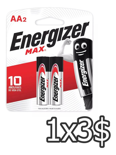 Par Pila Bateria 1.5v 2a Aa Energizer