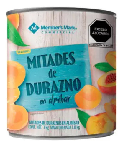 2 Pza Duraznos En Mitades Member's Mark En Almíbar 3 Kg