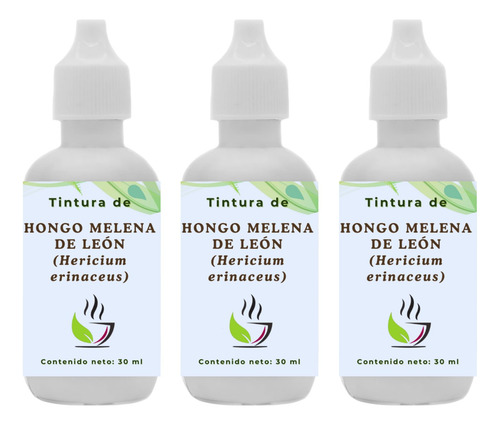 Pack 3 Té De Hongo Melena De León En Gotas 30 Ml