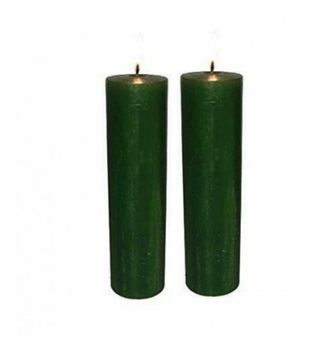 2 Velones Color Verde