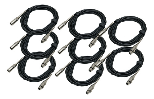 8 Cables Para Microfono Xlr O Canon 6m Calidad De Estudio