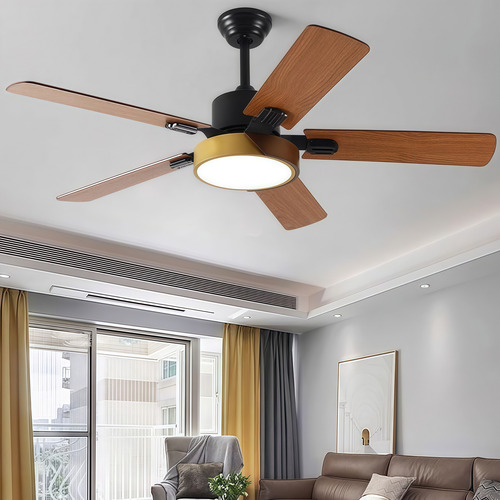 Ventilador De Techo Moderno Con Luz Control Remoto Madera52'