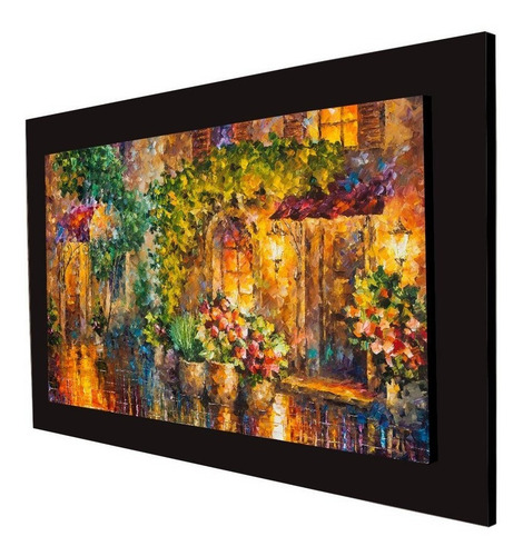 Imagen 2 de 3 de Cuadro 60x40 Cms Decorativo Tipo Oleo Jardin