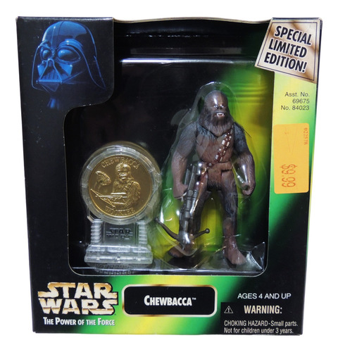 Star Wars Power Of The Force 2 Chewbacca Con Moneda De Oro