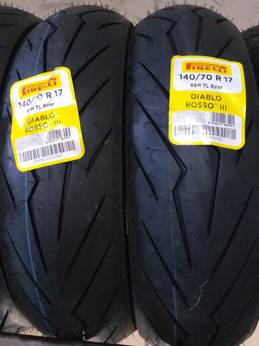 Imagen 4 de 7 de Llanta 140/70-17 Diablo Rosso 3 Radial Tras Ns200, Gixxer,fz