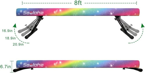 Viga De Equilibrio Ajustable Plegable 8ft Multicolor Sealoha