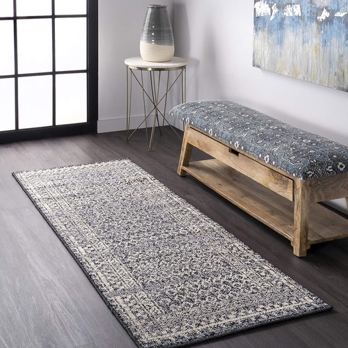 Nuloom Elodie Distressed Diamonds Runner Rug, 2' 6  X 6', Gr