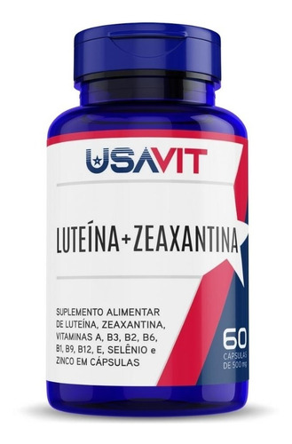 Zeaxantina Luteína Vitamina A E B 60 Caps Sabor Sem sabor