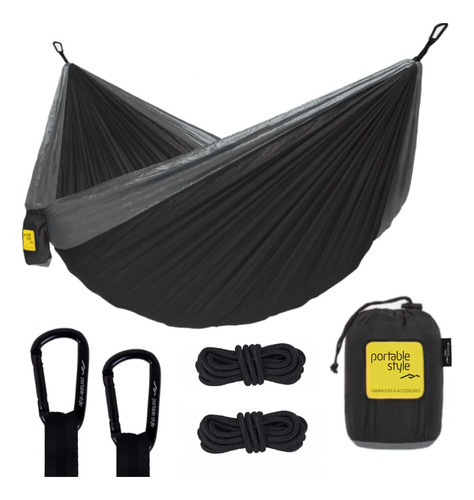 Rede De Camping Hamaca Portátil Dupla C/corda Portable Style