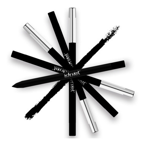 Lápiz Delineador Waterproof Idraet Eye Pencil Ojos Hipoalerg Color Negro