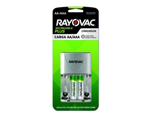 Cargador Pilas Aa/aaa Plus Rayovac + 2 Pilas Aa Ps33-2arg R