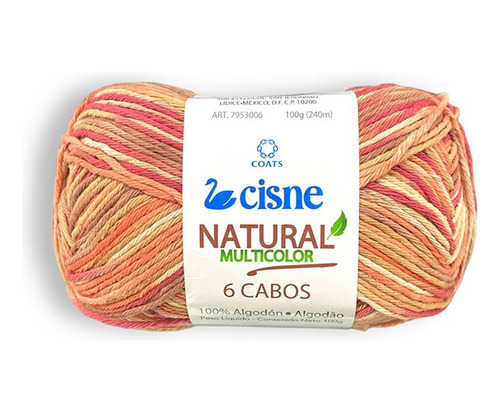 Hilo Cisne 100% Algodón 6 Cabos Multicolor-500gr Por Color 