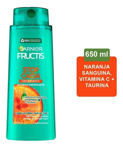 Shampoo Fructis Stop Caída Crece Fuerte 650 Ml