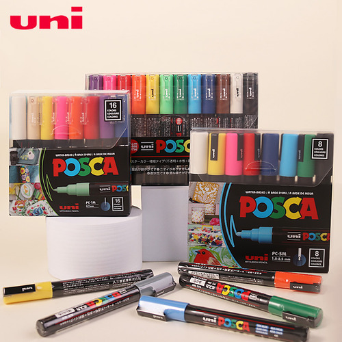 Posca Pc-1m 7 Pen Con Marker Set Uni Colors Pinturas