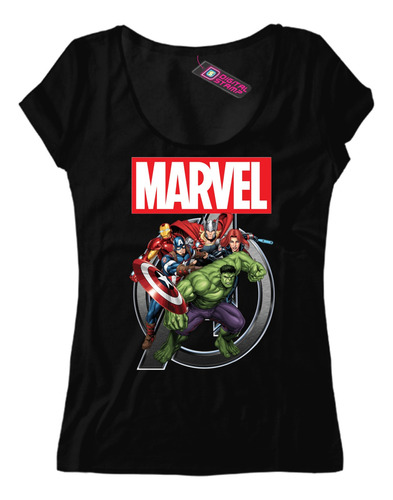 Remera Mujer Marvel Capitan America Hulk Superheroes Mv24