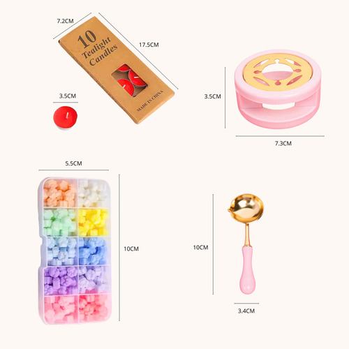 Combo Perlas Ibi Craft Cera Velas Sello Kit Para Empezar Surtido Combo 4 Pcs Ibi Craft
