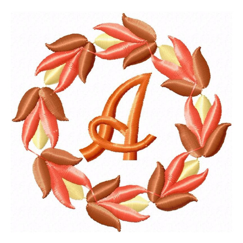 Bordados Computadorizados Bca21 Bca211 Alfabeto Floral