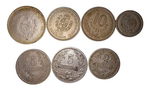 Monedas Uruguay 7pack